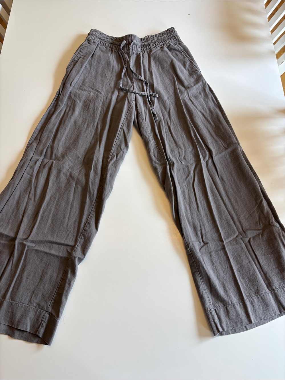 a new day Wide-Leg Drawstring Pants in Gray